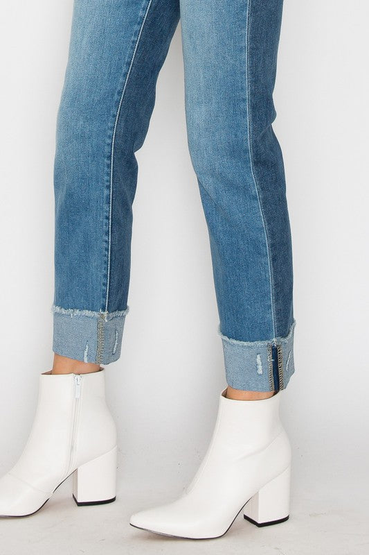 HIGH RISE STRAIGHT JEANS-Charmful Clothing Boutique