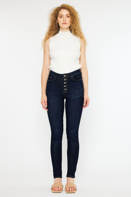 Curvy Fit High Rise Super Skinny Jeans-Charmful Clothing Boutique