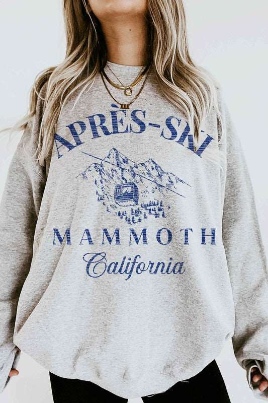 APRES SKI MAMMOTH CALIFORNIA OVERSIZED SWEATSHIRT