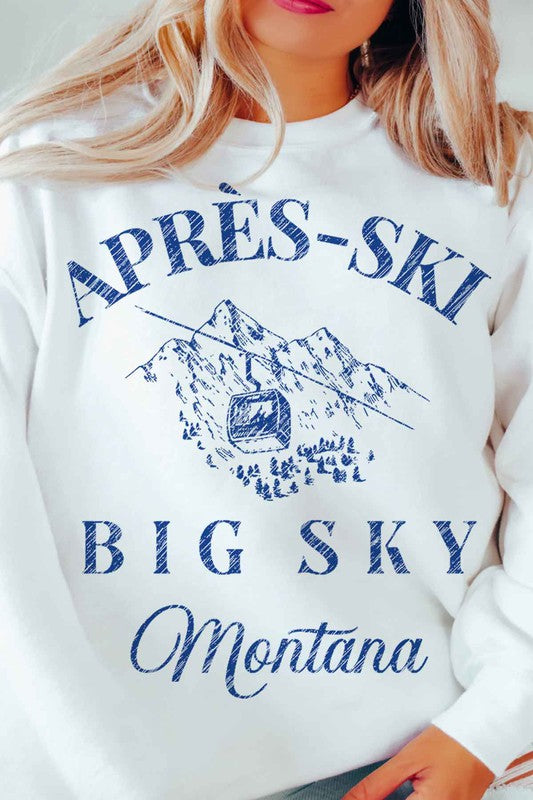 APRES SKI BIG SKY MONTANA OVERSIZED SWEATSHIRT-Charmful Clothing Boutique