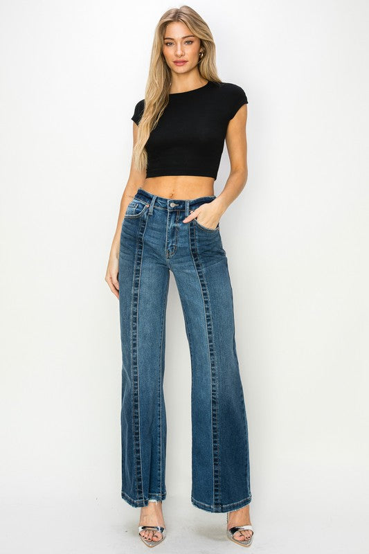 HIGH RISE RELAXED FLARE JEANS-Charmful Clothing Boutique