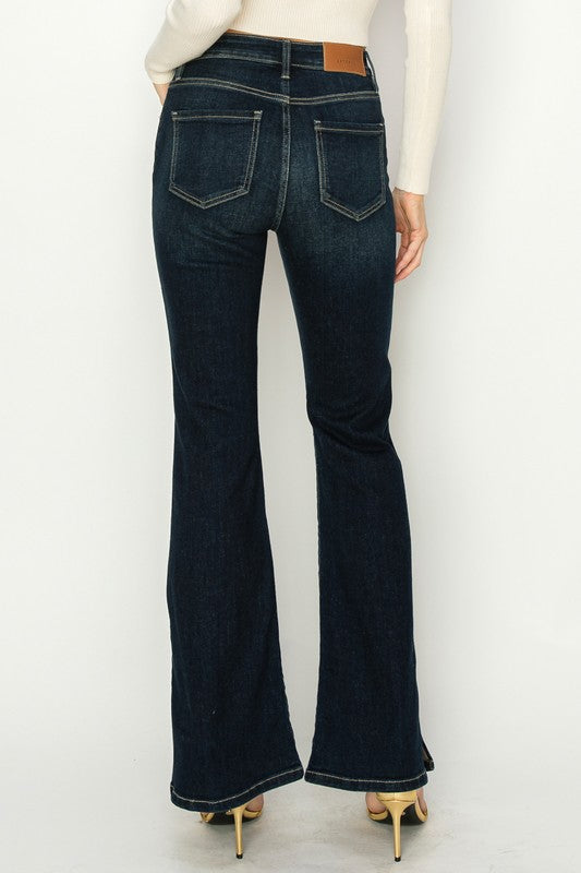 HIGH RISE FLARE JEANS-Charmful Clothing Boutique