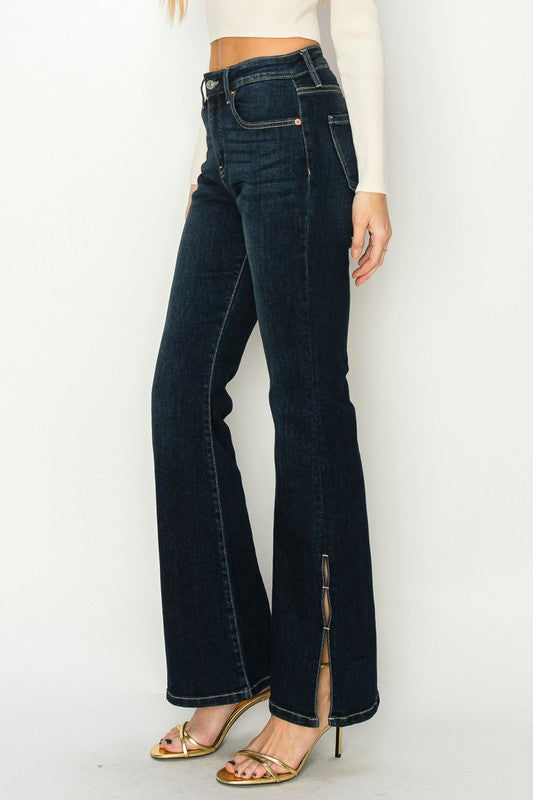 HIGH RISE FLARE JEANS-Charmful Clothing Boutique