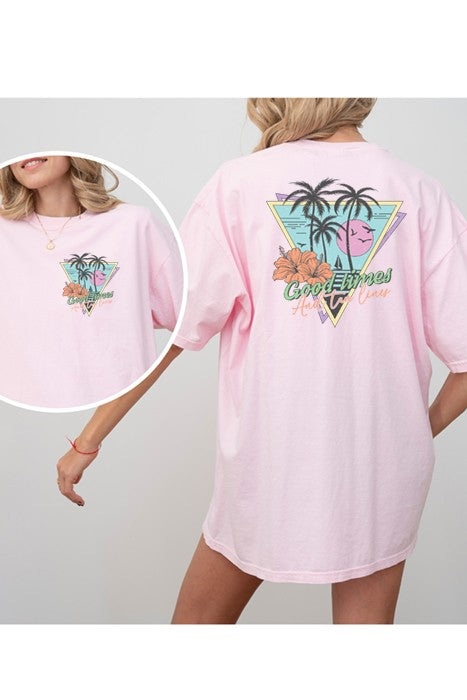 Good Times & Tan Lines Oversized Tee-Charmful Clothing Boutique