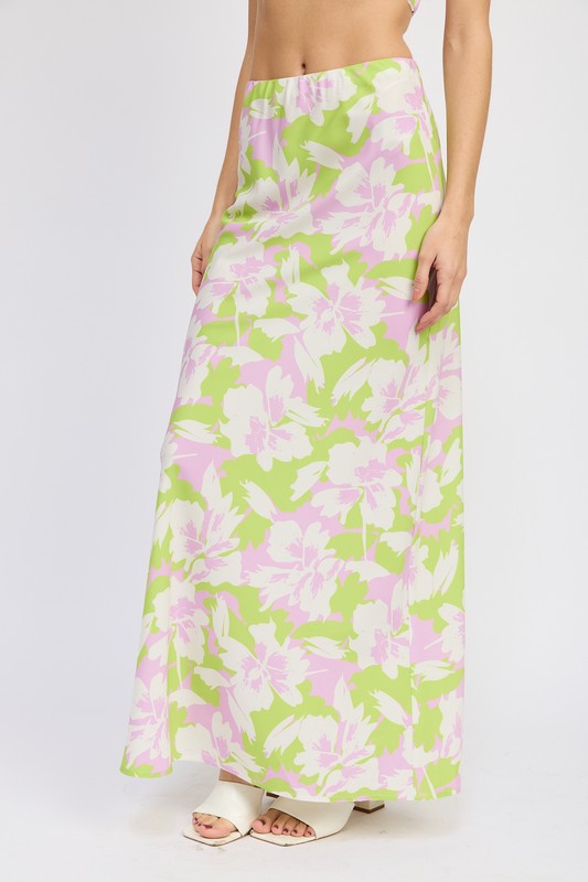 MAXI FLORAL BIAS SKIRT-Charmful Clothing Boutique