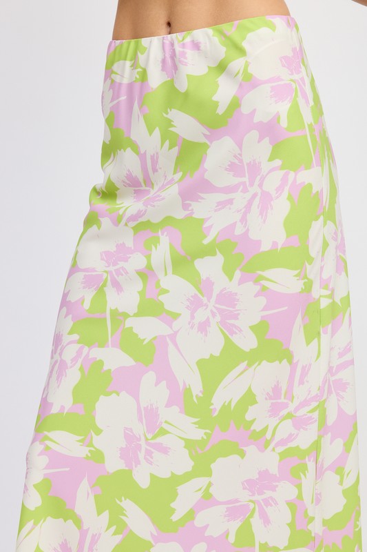 MAXI FLORAL BIAS SKIRT-Charmful Clothing Boutique