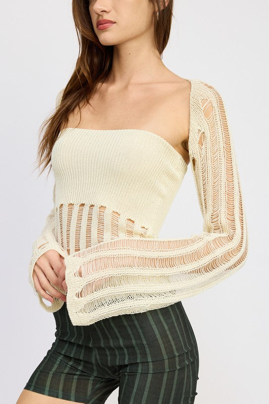 OPEN KNIT SHRUG-Charmful Clothing Boutique