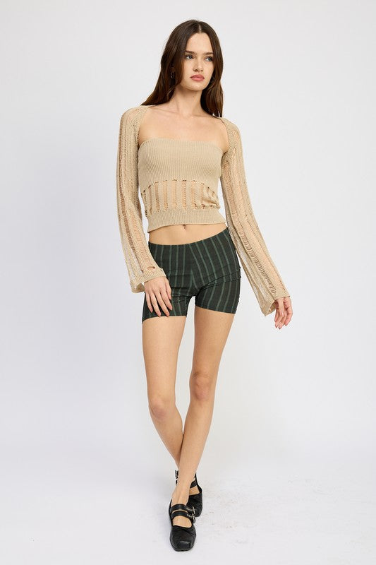 OPEN KNIT SHRUG-Charmful Clothing Boutique