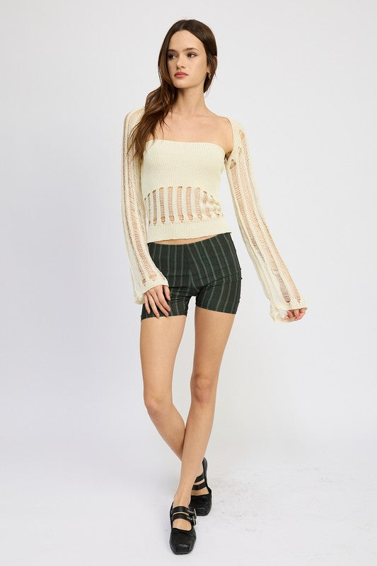 OPEN KNIT SHRUG-Charmful Clothing Boutique