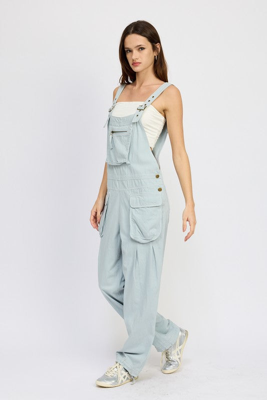 OVERSIZED CARGO OVERALLS-Charmful Clothing Boutique