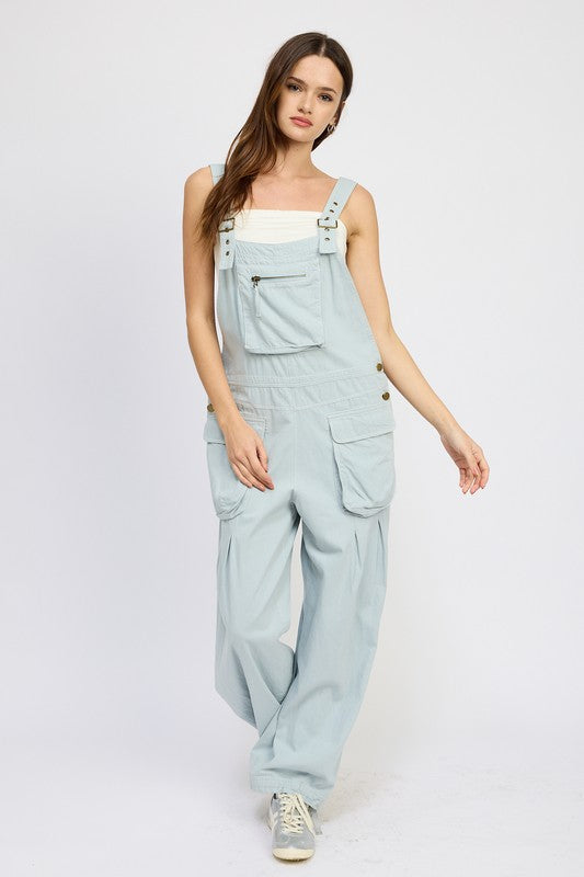 OVERSIZED CARGO OVERALLS-Charmful Clothing Boutique