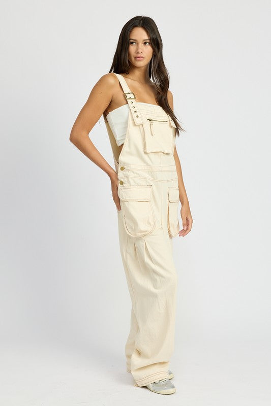 OVERSIZED CARGO OVERALLS-Charmful Clothing Boutique