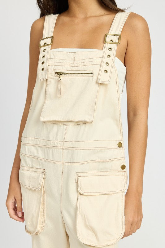 OVERSIZED CARGO OVERALLS-Charmful Clothing Boutique