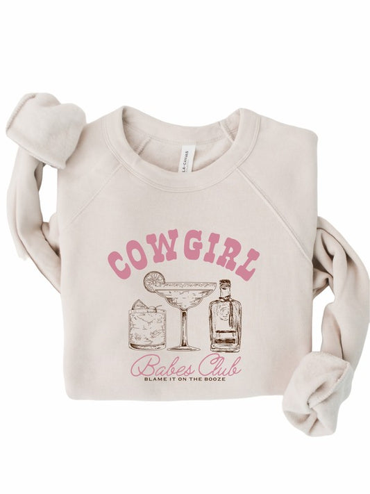 Cowgirls Babe Club Premium Graphic Sweatshirt-Charmful Clothing Boutique