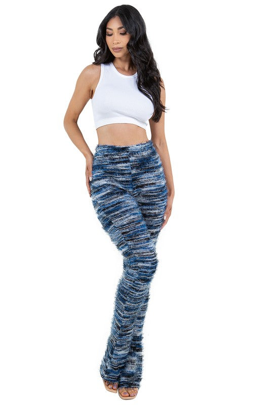 WOMEN COMFY FLUFFY KNIT LEGGINGSWEAT PANTS-Charmful Clothing Boutique