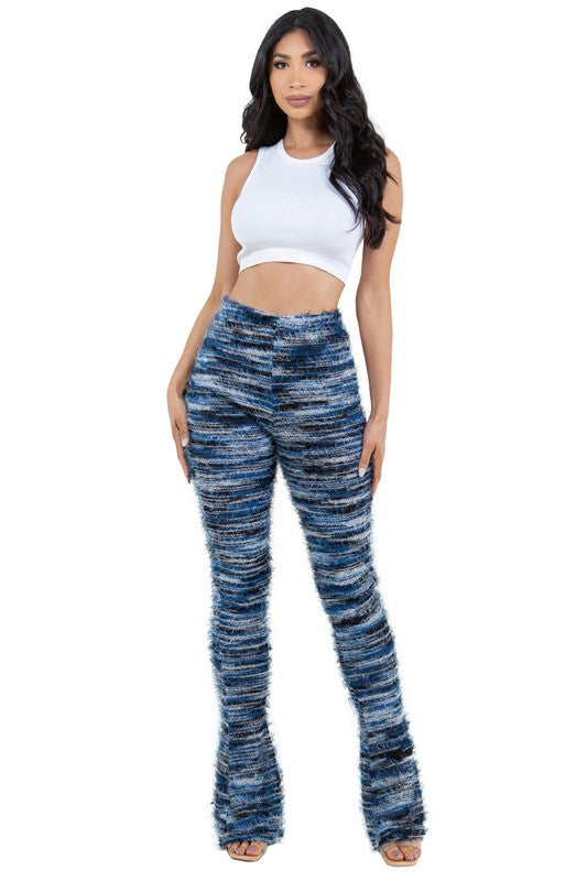 WOMEN COMFY FLUFFY KNIT LEGGINGSWEAT PANTS-Charmful Clothing Boutique