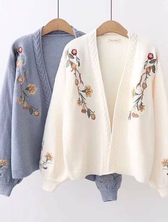 Floral knit cardigan-Charmful Clothing Boutique