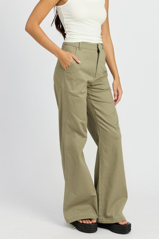 HIGH WAISTED WIDE LEG PANTS-Charmful Clothing Boutique