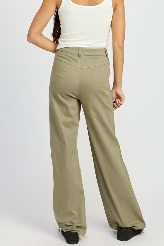 HIGH WAISTED WIDE LEG PANTS-Charmful Clothing Boutique