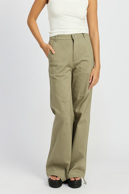 HIGH WAISTED WIDE LEG PANTS-Charmful Clothing Boutique