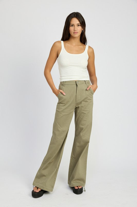 HIGH WAISTED WIDE LEG PANTS-Charmful Clothing Boutique