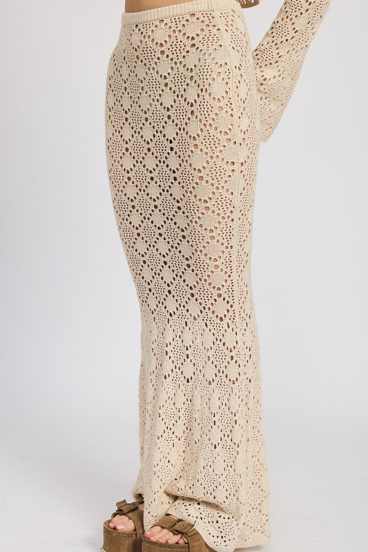 MERMAID MAXI CROCHET SKIRT-Charmful Clothing Boutique