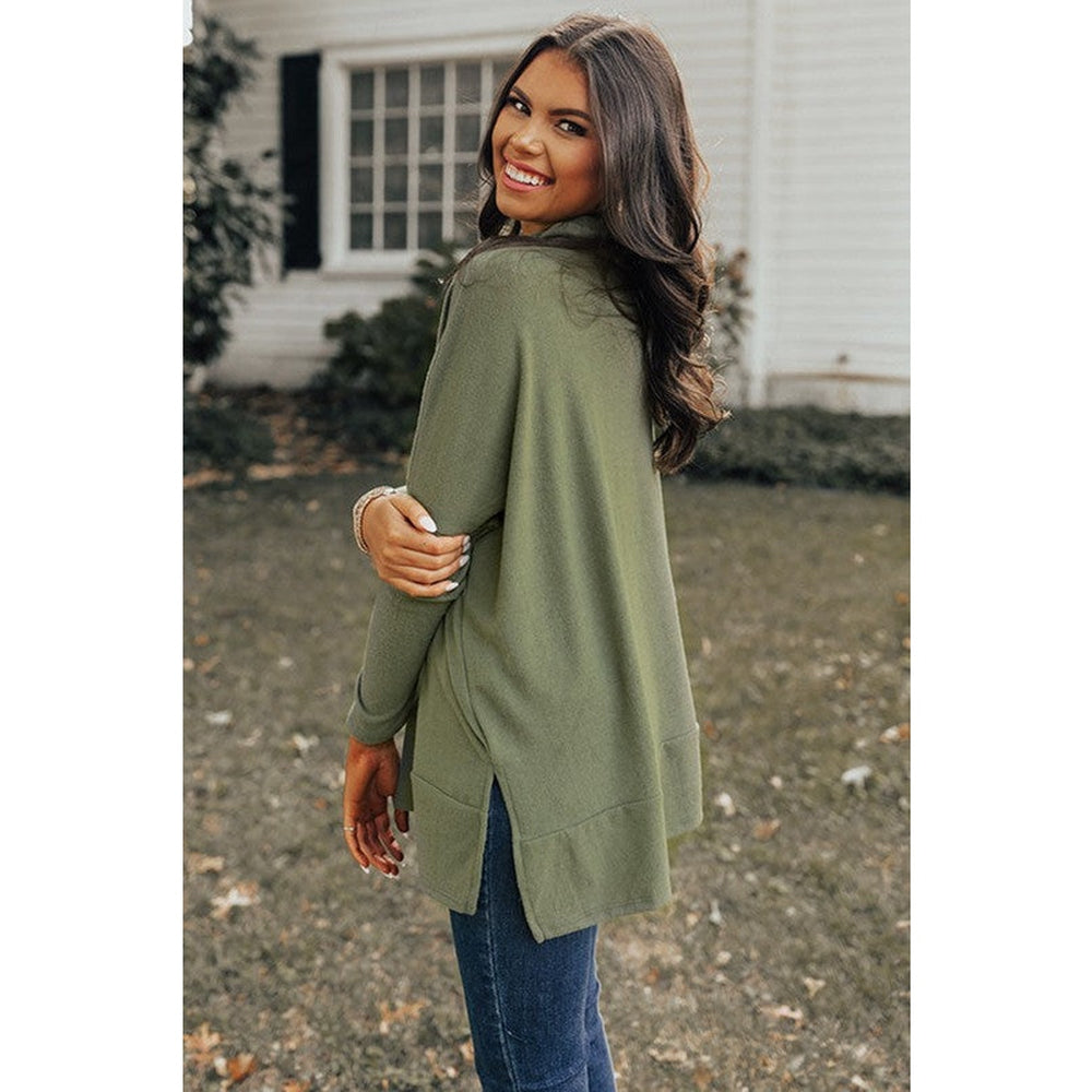 Women Cowl Neck Shift Tunic Top-Charmful Clothing Boutique