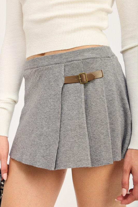 PLEATED MINI SKORT-Charmful Clothing Boutique