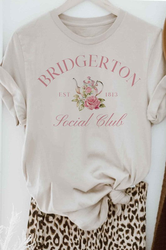 BRIDGERTON SOCIAL CLUB GRAPHIC TEE-Charmful Clothing Boutique