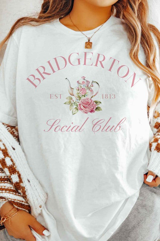 BRIDGERTON SOCIAL CLUB GRAPHIC TEE-Charmful Clothing Boutique