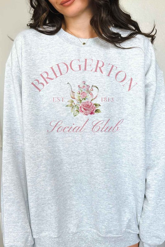 BRIDGERTON SOCIAL CLUB GRAPHIC SWEATSHIRT-Charmful Clothing Boutique