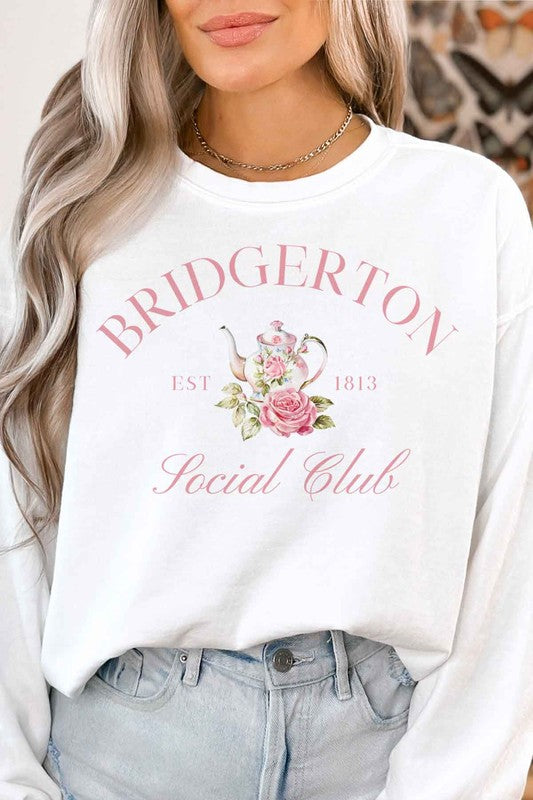 BRIDGERTON SOCIAL CLUB GRAPHIC SWEATSHIRT-Charmful Clothing Boutique