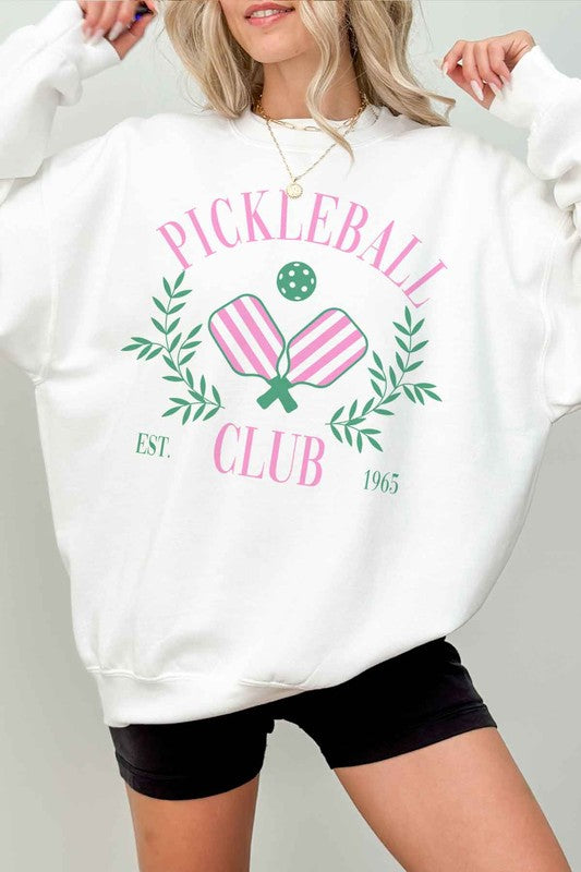 PICKLEBALL CLUB OVERSIZED SWEATSHIRT-Charmful Clothing Boutique