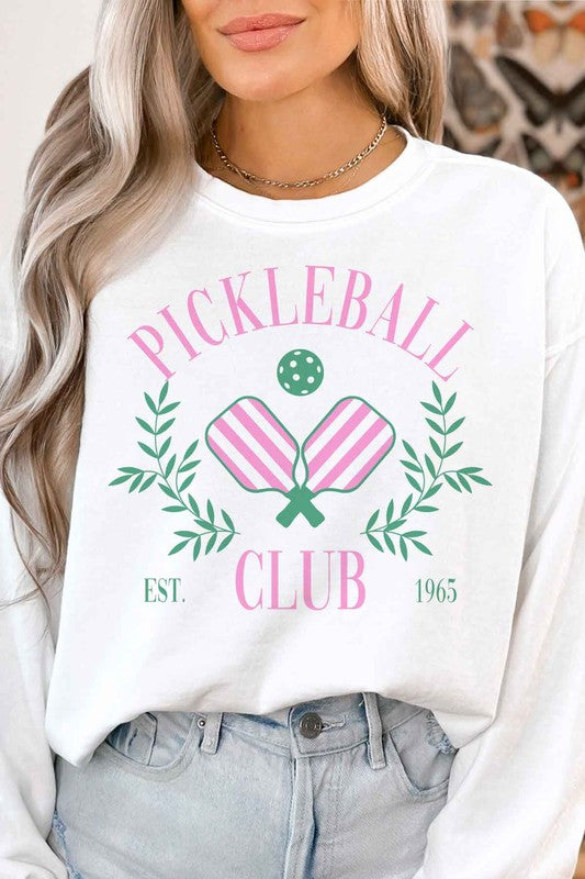 PICKLEBALL CLUB GRAPHIC SWEATSHIRT-Charmful Clothing Boutique