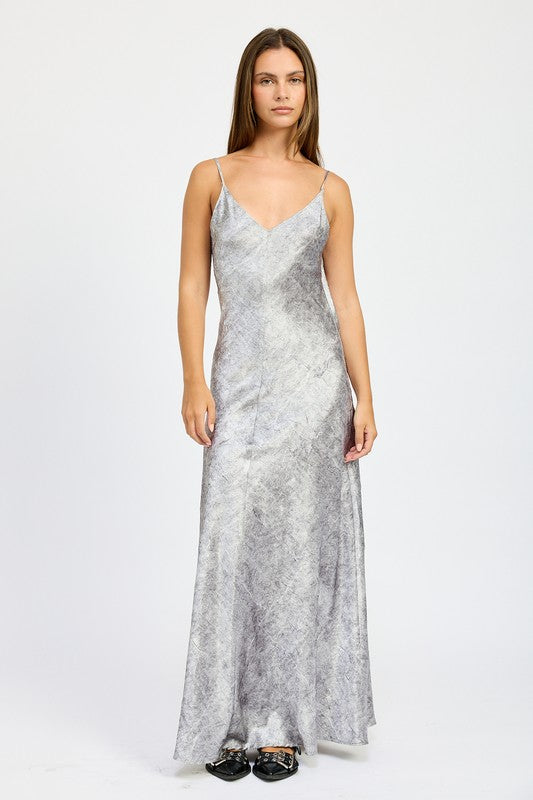 CRUCHED VELVET MAXI DRESS-Charmful Clothing Boutique