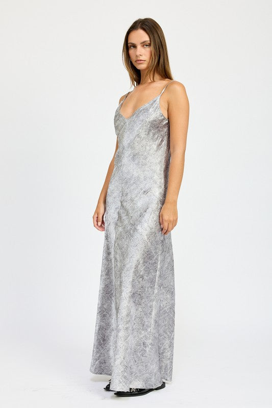 CRUCHED VELVET MAXI DRESS-Charmful Clothing Boutique