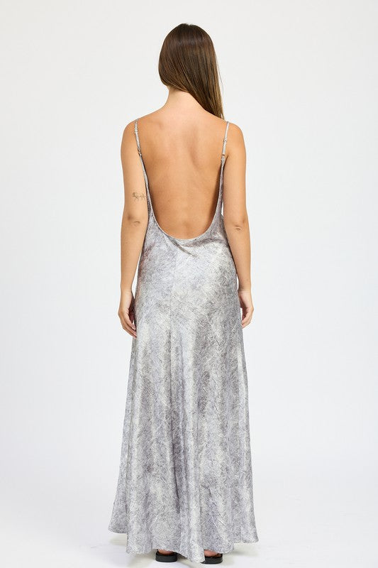 CRUCHED VELVET MAXI DRESS-Charmful Clothing Boutique