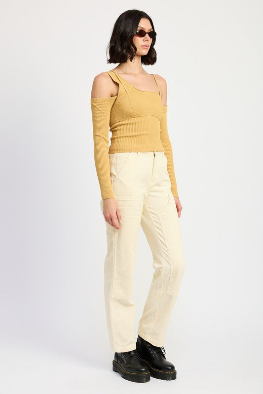 CORDUROY FULL PANTS WITH POCKETS-Charmful Clothing Boutique