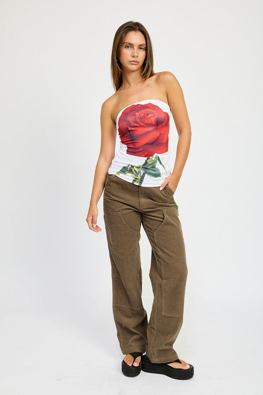 CORDUROY FULL PANTS WITH POCKETS-Charmful Clothing Boutique