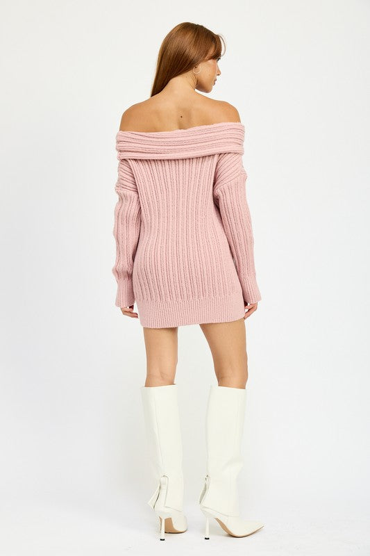 OVERSIZED OFF SHOULDER SWEATER-Charmful Clothing Boutique