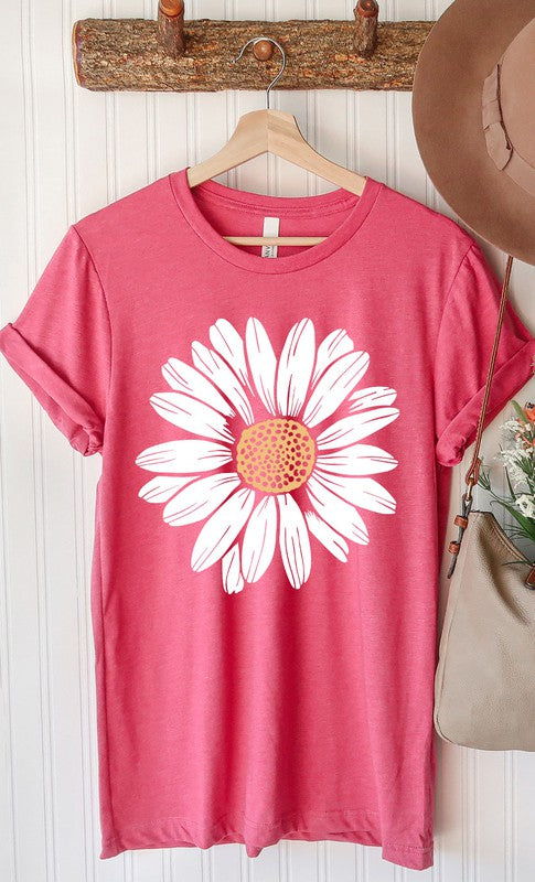 Daisy Graphic Tee-Charmful Clothing Boutique