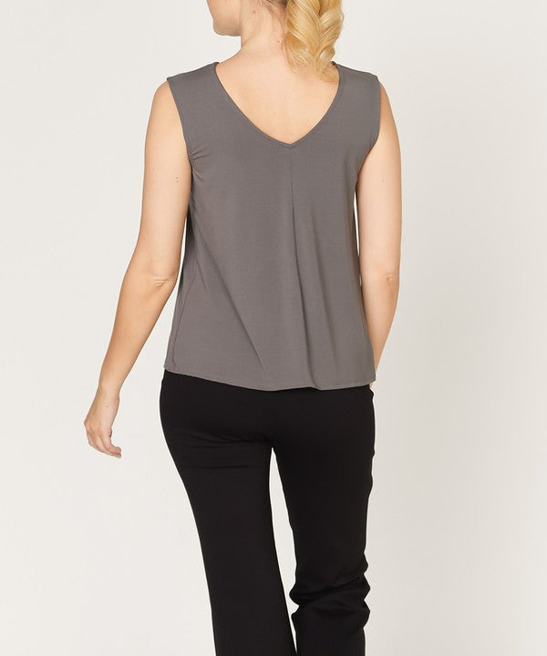 BAMBOO REVERSIBLE TANK CLASSIC-Charmful Clothing Boutique