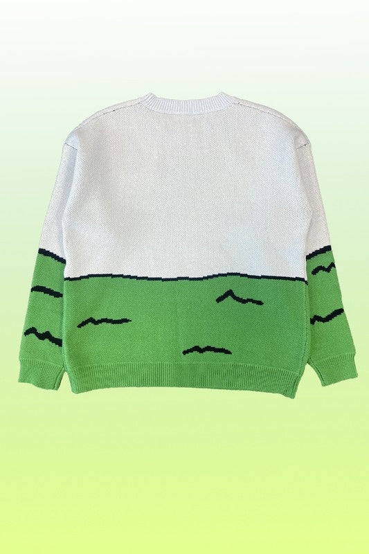 Elephant safari knit sweater-Charmful Clothing Boutique