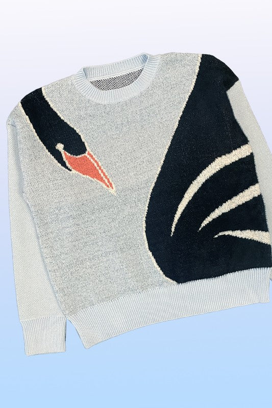 Black Swan knit sweater-Charmful Clothing Boutique