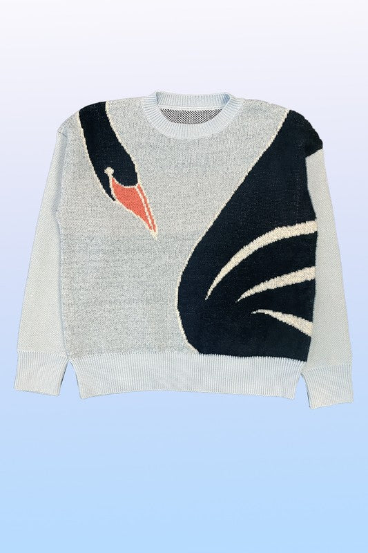 Black Swan knit sweater-Charmful Clothing Boutique