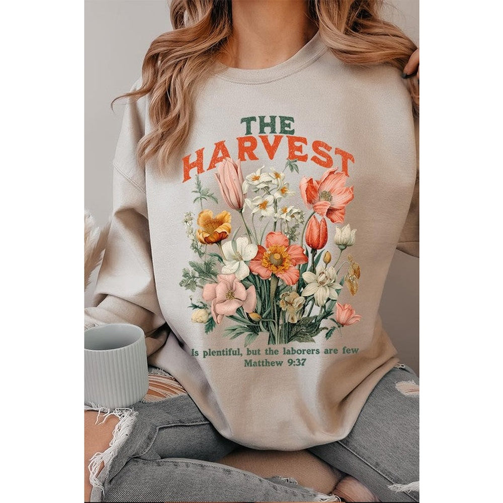 The Harvest Christian Graphic Fleece Sweatshirts-Charmful Clothing Boutique