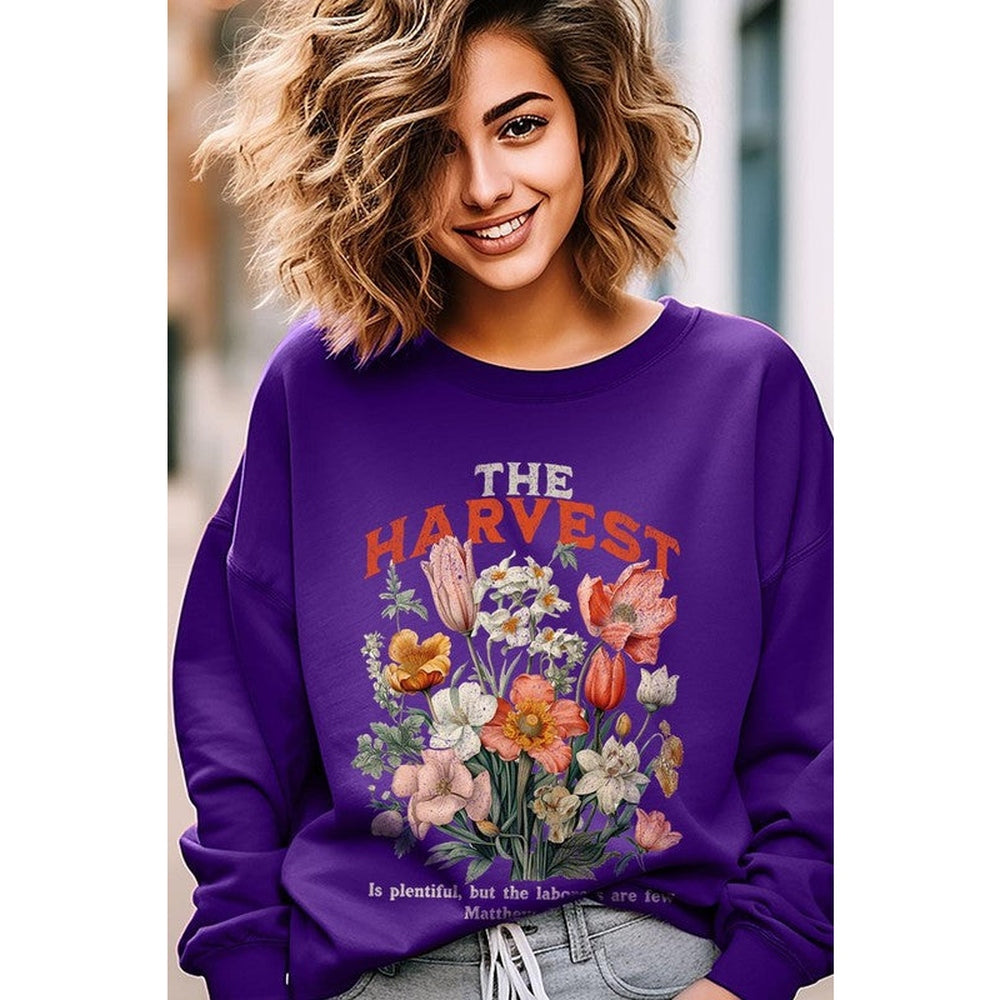 The Harvest Christian Graphic Fleece Sweatshirts-Charmful Clothing Boutique