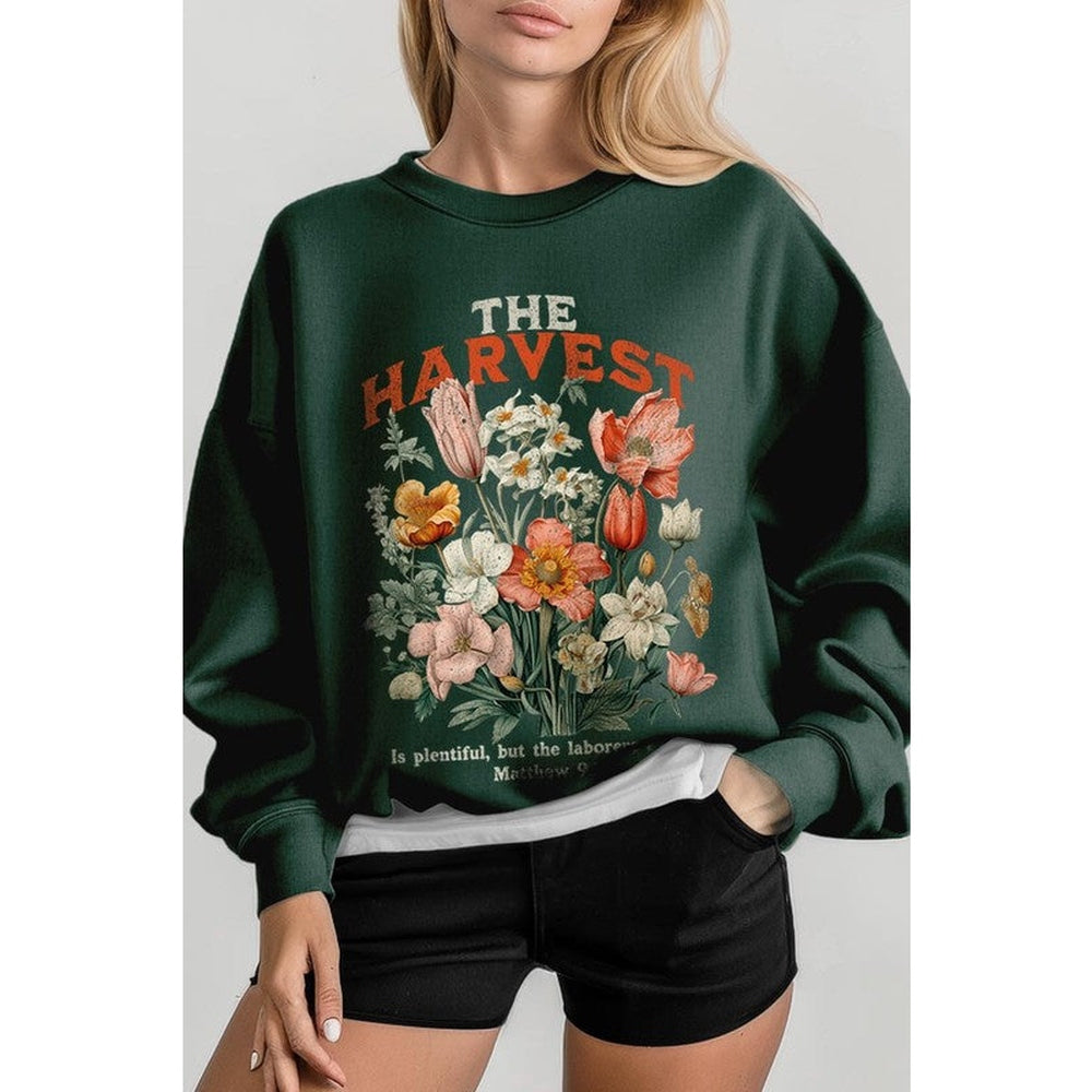 The Harvest Christian Graphic Fleece Sweatshirts-Charmful Clothing Boutique