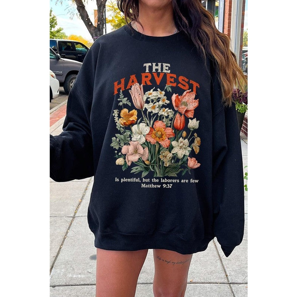 The Harvest Christian Graphic Fleece Sweatshirts-Charmful Clothing Boutique