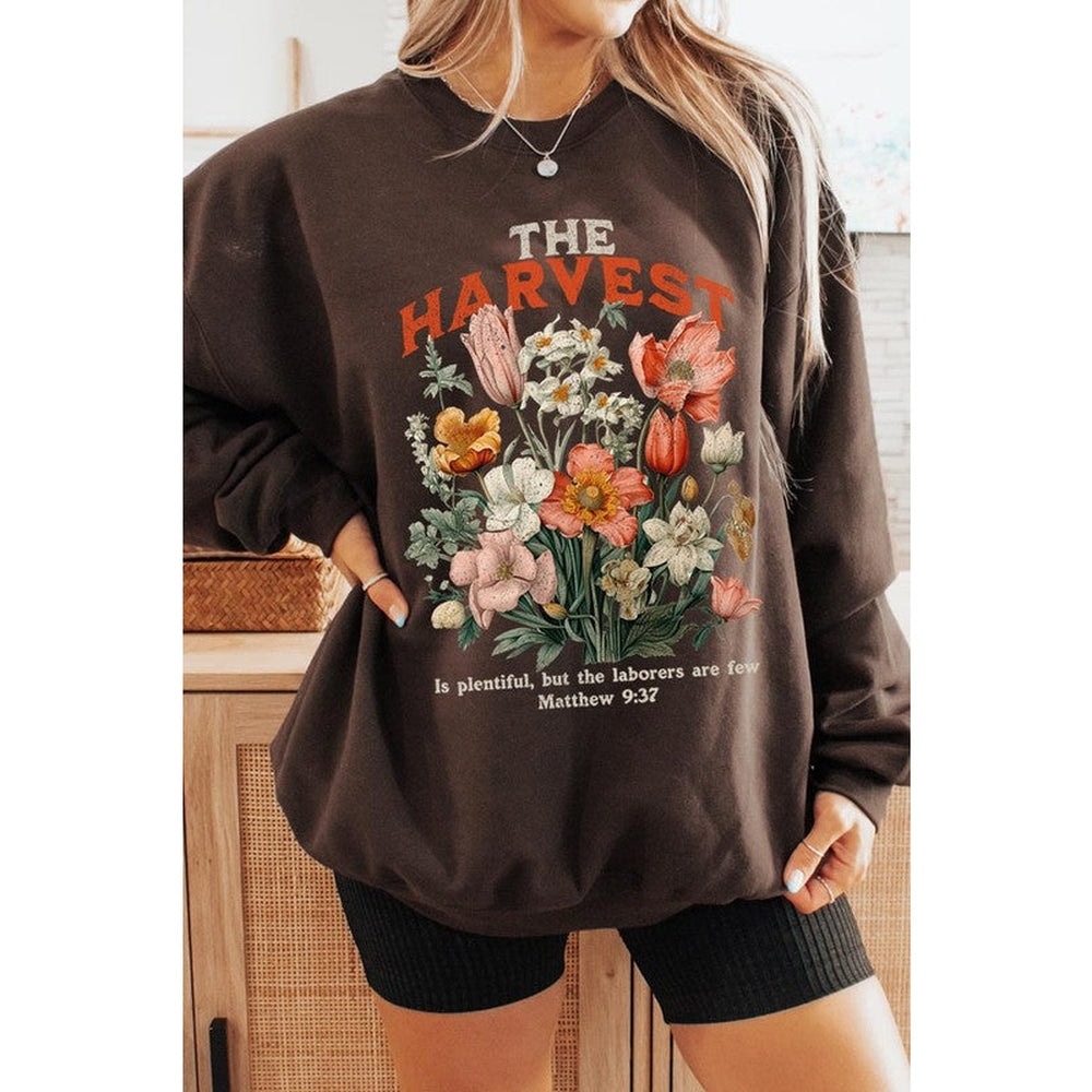 The Harvest Christian Graphic Fleece Sweatshirts-Charmful Clothing Boutique